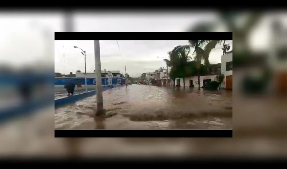 Huanchaco fue inundado por huaico tras desborde de la quebrada León Dormido [VIDEO]
