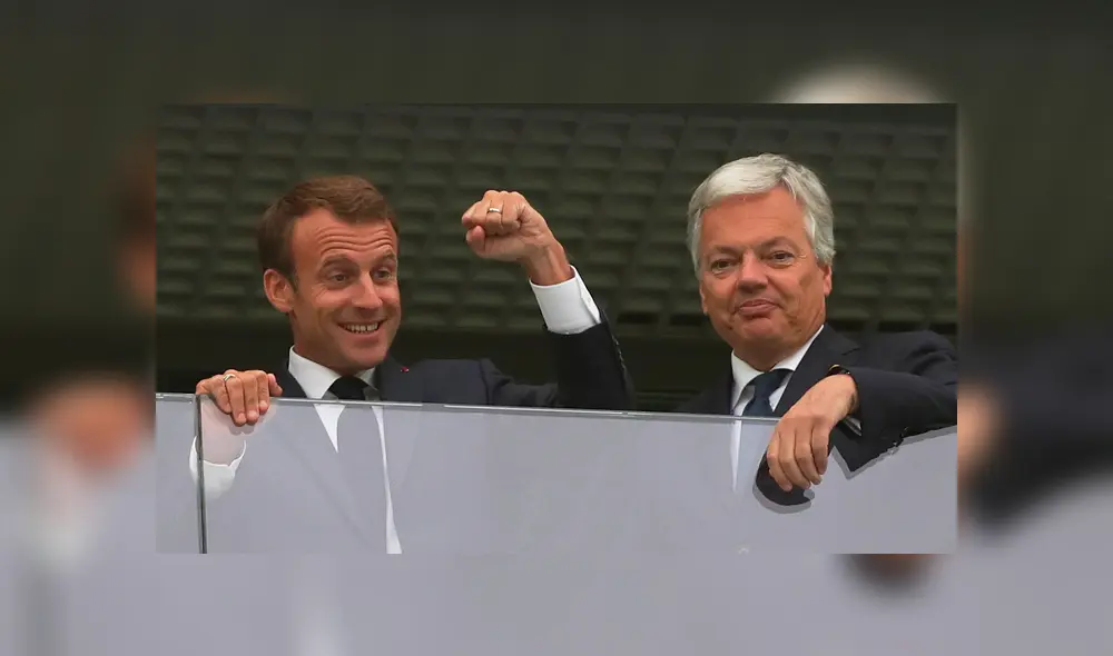 Presidente de Francia celebró triunfo de su selección ante Bélgica Presidente de Francia celebró triunfo de su selección ante Bélgica