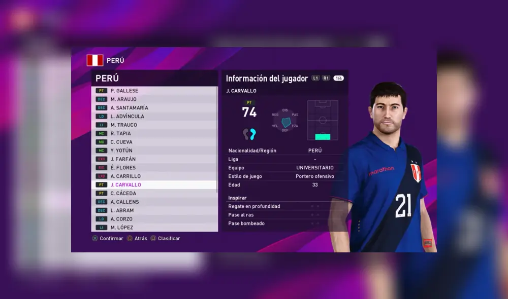 Perú en PES 2020.