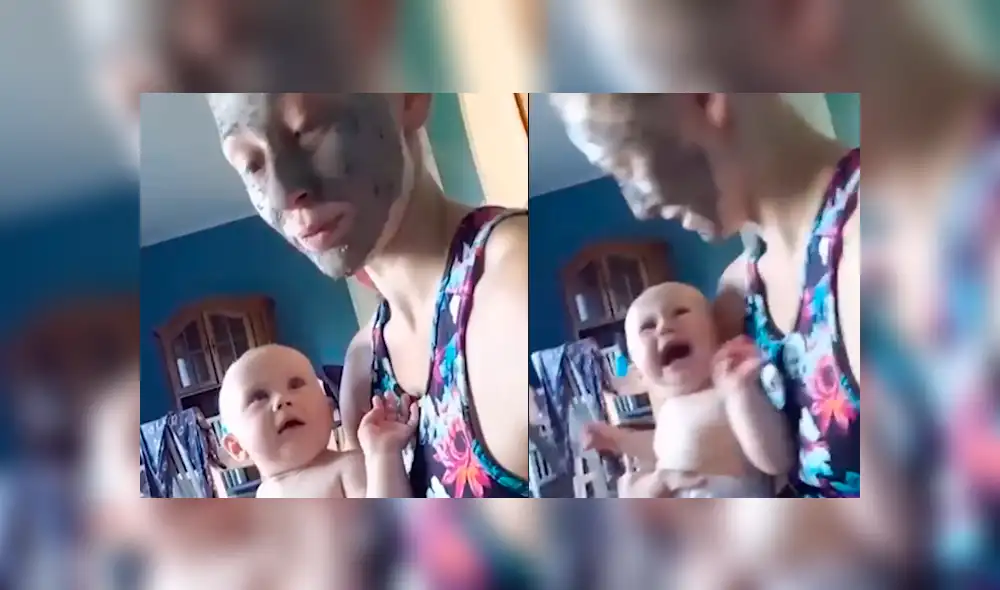 Facebook viral: madre usa mascarilla nocturna y su hijo queda aterrado al ver su apariencia [VIDEO]