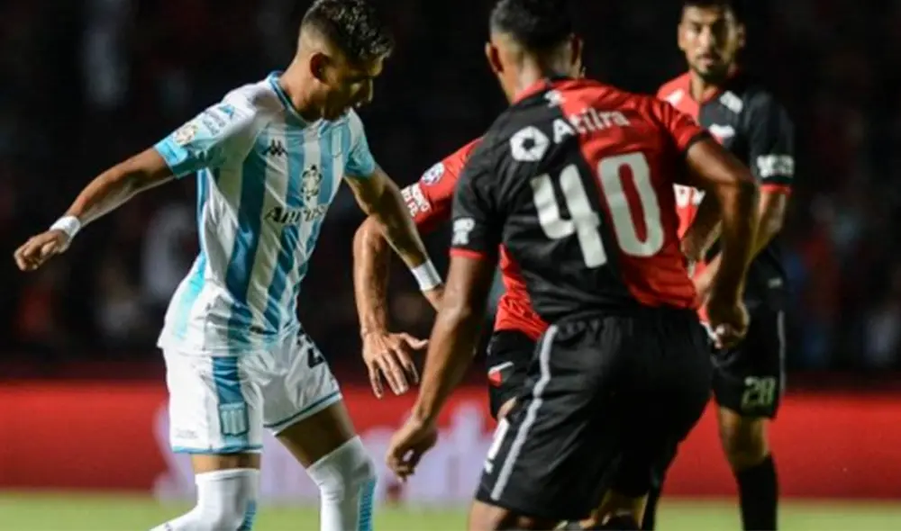 Racing sacó un empate de su visita a Colón, que no gana desde hace seis fechas. Foto: TyC Sports.
