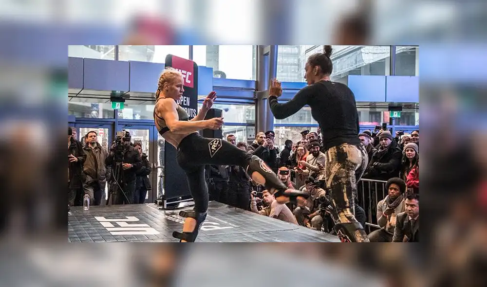 Valentina Shevchenko tuvo desafiante careo con rival en la previa del UFC 231 [VIDEO]