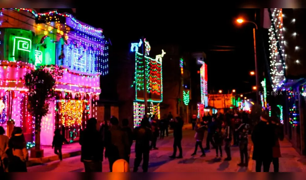 Barrio de Puno contagia la Navidad con su iluminación [FOTOS]