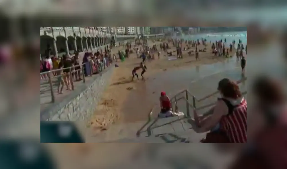 El reportero fue agredido en la playa de la Concha de San Sebastián.