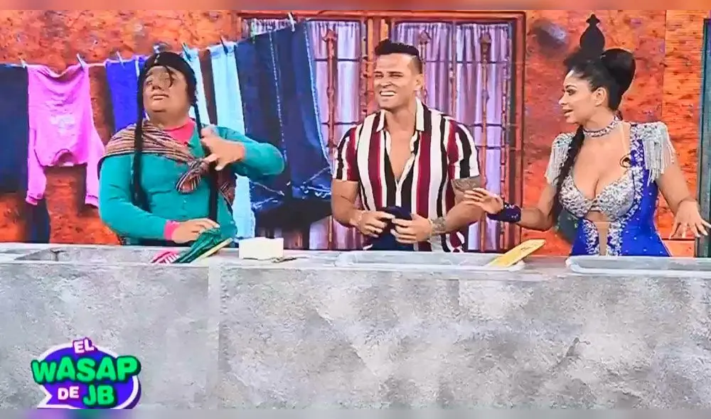 Christian Domínguez y Pamela Franco en Wasap de JB  Foto: captura