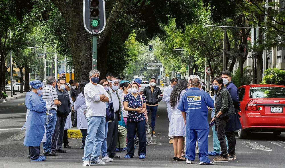 Intensidad. Movimiento telúrico fue más fuerte que aquel que devastó el país en 2017. Foto: AFP Intensidad. Movimiento telúrico fue más fuerte que aquel que devastó el país en 2017. Foto: AFP