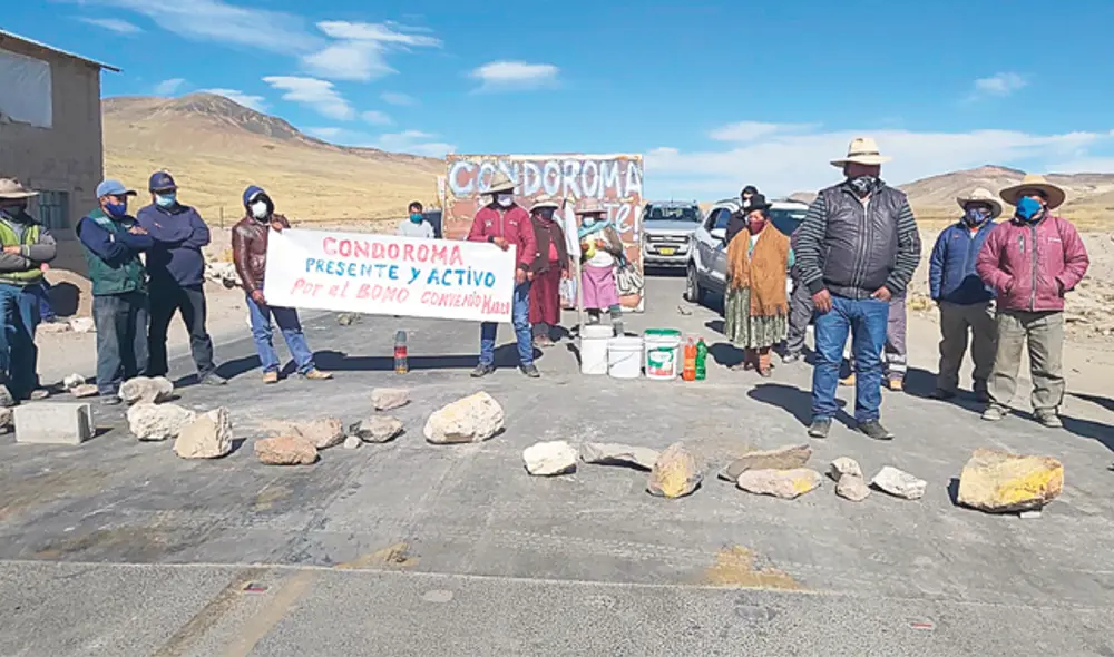 Protesta. Ayer hubo manifestaciones en el corredor minero.