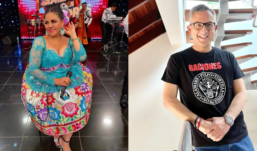 Dina Páucar se llevó un agradable momento al ver los memes por el lapsus de Pedro Tenorio. Foto: composición LR/Dina Páucar/Pedro Tenorio/Instagram Dina Páucar se llevó un agradable momento al ver los memes por el lapsus de Pedro Tenorio. Foto: composición LR/Dina Páucar/Pedro Tenorio/Instagram