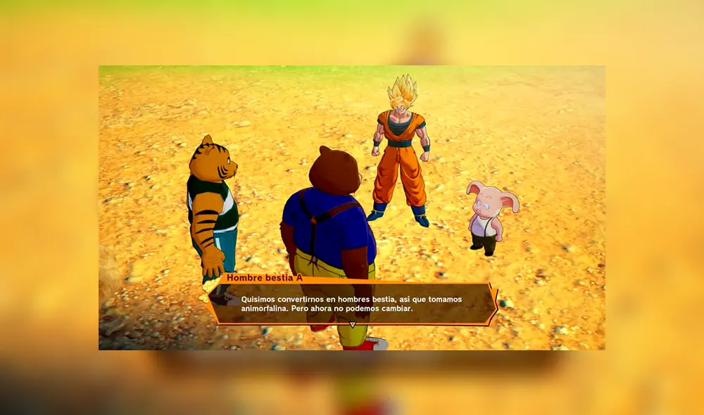 Accidente Animorfalino es la misión secundaria de Dragon Ball Z Kakarot que nos explica el origen de los hombres bestia.