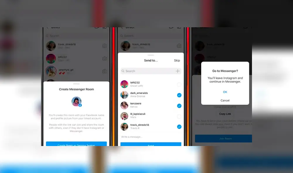 Las videollamadas grupales en Instagram son gratuitas. Foto: Instagram.