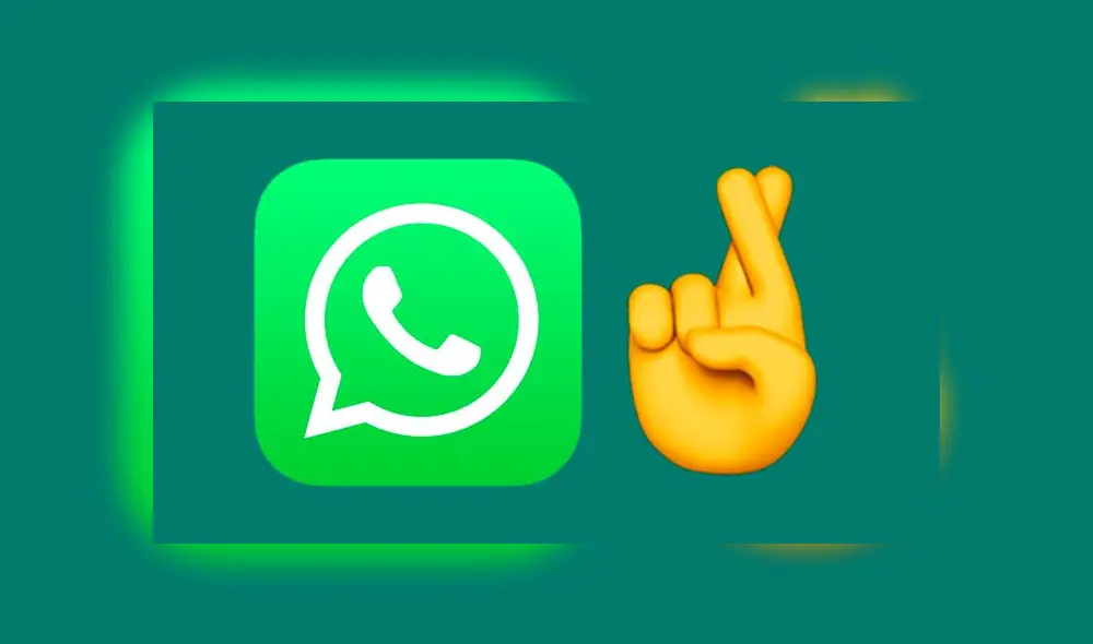 El emoji de los dedos cruzados de WhatsApp.
