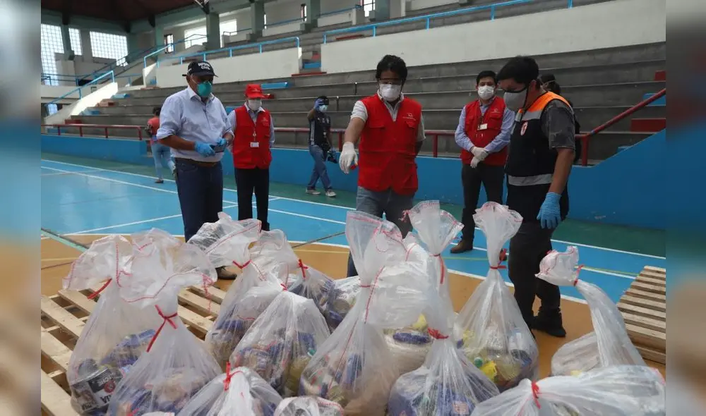 Canastas con alimentos para familias tenían menor pesaje en municipalidad de Trujillo Canastas con alimentos para familias tenían menor pesaje en municipalidad de Trujillo