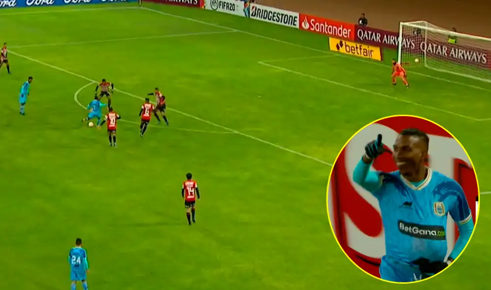 Johan Arango remató desde fuera del área y marcó un golazo a favor de Binacional sobre Sao Paulo. | Foto: ESPN