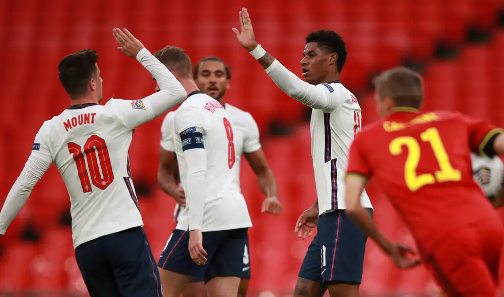 Rashford puso el primer gol para Inglaterra. Foto: AFP
