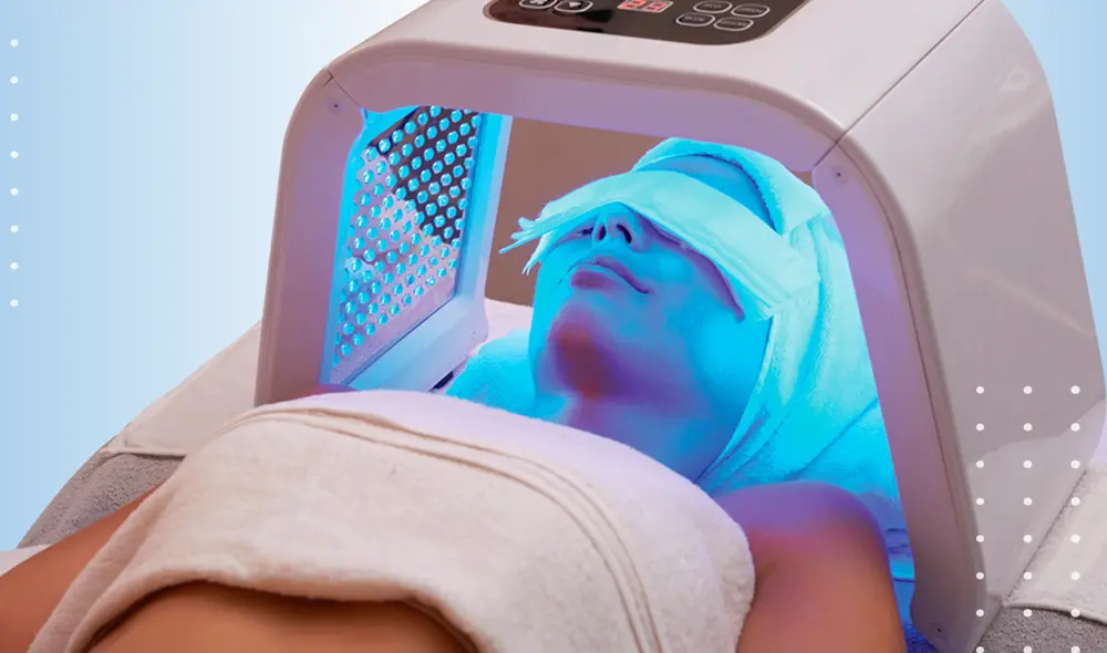 Contra el acné, la luz LED