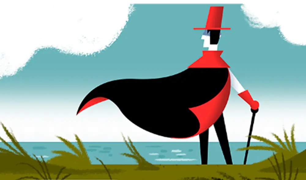 Doodle en honor a El conde del Montecristo. Captura: Google Doodle en honor a El conde del Montecristo. Captura: Google