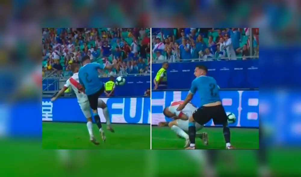 Copa América 2019: Paolo Guerrero recibió una patada en el rostro. Foto: Captura de video Copa América 2019: Paolo Guerrero recibió una patada en el rostro. Foto: Captura de video