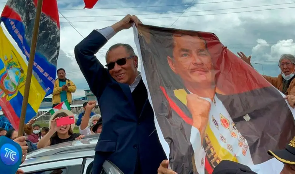 Jorge Glas tras salir de la cárcel en Ecuador. Foto: AFP