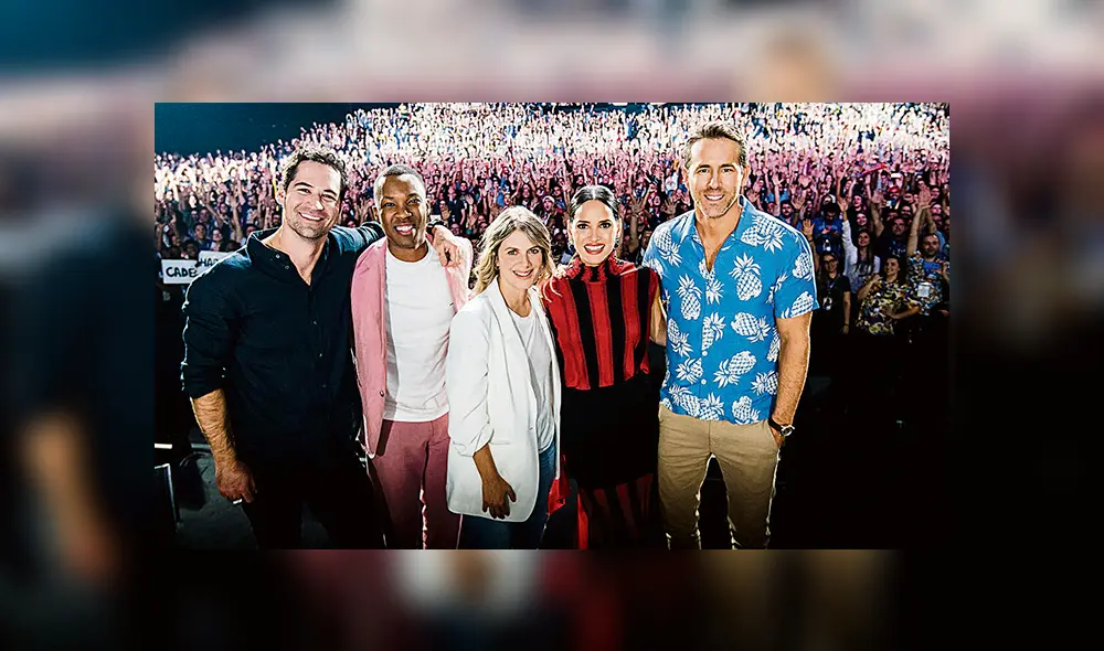 En São Paulo. Manuel García Rulfo, Corey Hawkins, Melanie Laurent, Adria Arjona (hija del cantante guatemalteco) y Ryan Reynolds. En São Paulo. Manuel García Rulfo, Corey Hawkins, Melanie Laurent, Adria Arjona (hija del cantante guatemalteco) y Ryan Reynolds.