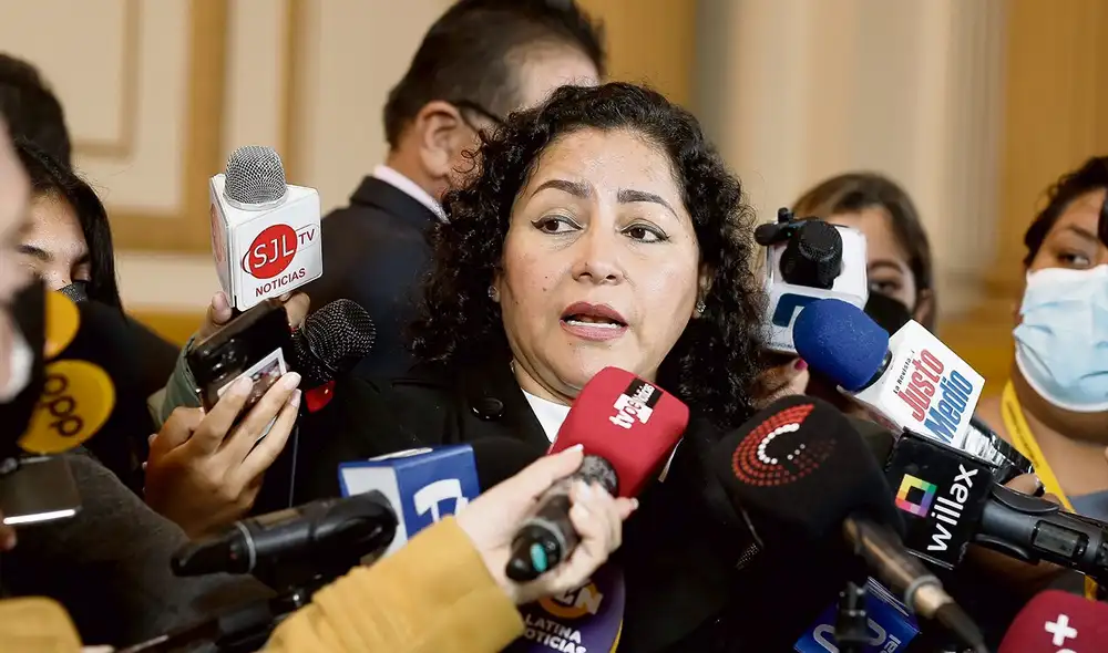 Karol Paredes culpó a Pedro Castillo de la crisis política que atraviesa el país. Foto: Antonio Melgarejo / La República