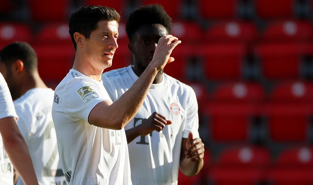 Robert Lewandowski marcó el primer gol del partido entre Bayern Múnich y Unión Berlín por la fecha 26 de la Bundesliga. | Foto: AFP Robert Lewandowski marcó el primer gol del partido entre Bayern Múnich y Unión Berlín por la fecha 26 de la Bundesliga. | Foto: AFP