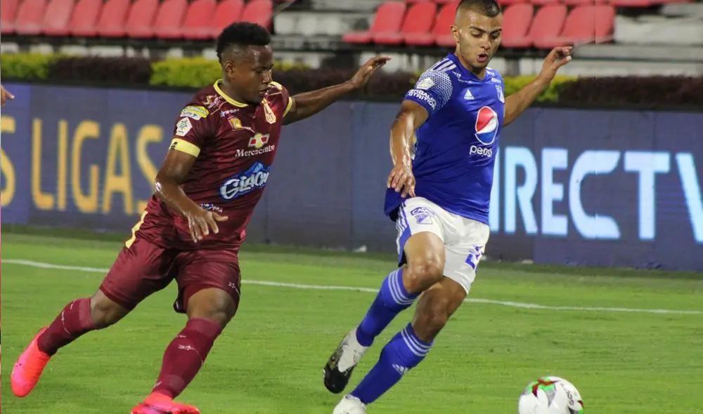 Tolima y Millonarios empataron 2-2 en la fecha 12 de liga colombiana. Foto: Millonarios