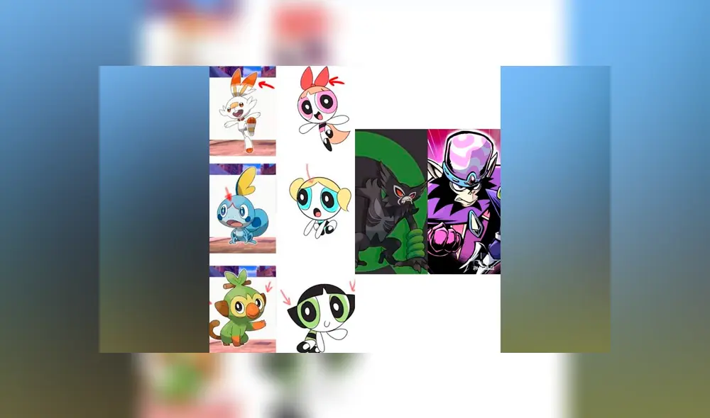 En una imagen publicada en Facebook, se compara a los iniciales de Galar con Bombón, Bellota y Burbuja.