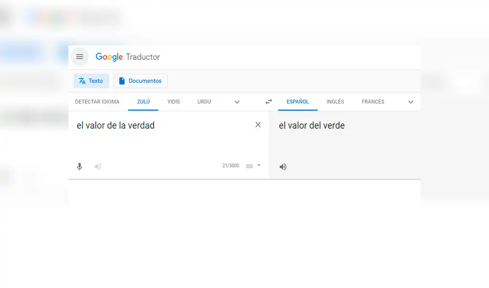 Google Translate: Escriben 'El valor de la verdad' en el traductor y aparece insólito mensaje [FOTOS]