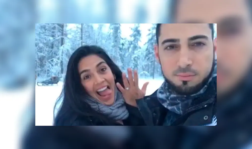 Vania Bludau y su romántica pedida de mano en medio de la nieve [VIDEO] 