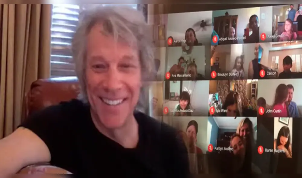 Jon Bon Jovi sorprende con clase virtual a niños durante cuarentena