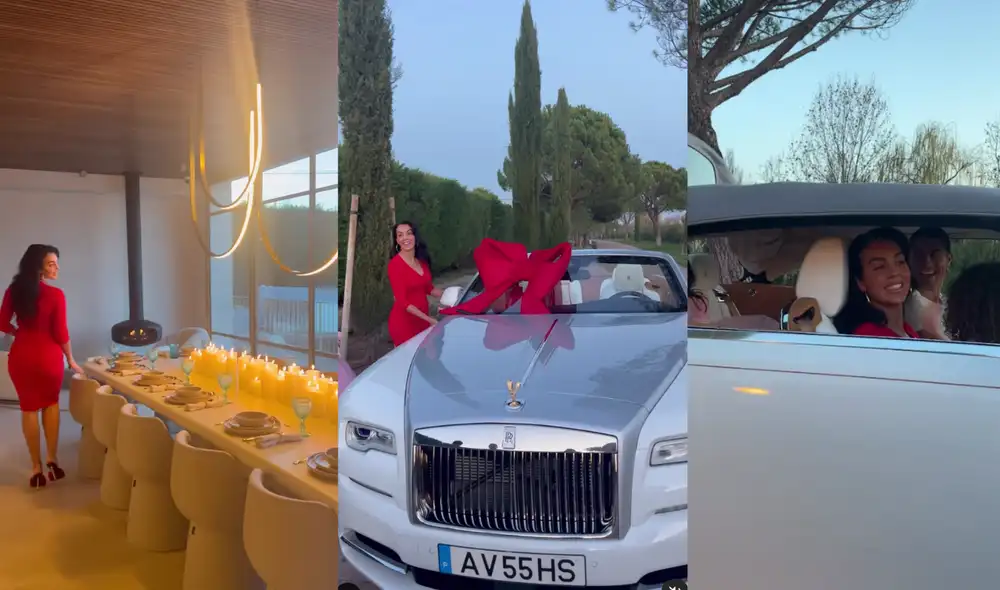 Georgina Rodríguez le regaló Rolls-Royce a Cristiano por Navidad. Foto: composición LR/Instagram Georgina Rodríguez le regaló Rolls-Royce a Cristiano por Navidad. Foto: composición LR/Instagram