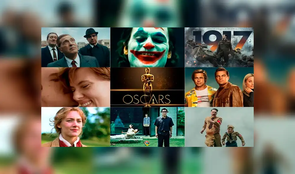 Estos son parte de los nominados en la gran gala: 'El Irlandés', 'El Joker', '1917', 'Historia de un matrimonio', 'Erase una vez en...Hollywood', 'Mujercitas', 'Parásitos', 'Jojo Rabbit', entre otras. (Foto: Milenio) Estos son parte de los nominados en la gran gala: 'El Irlandés', 'El Joker', '1917', 'Historia de un matrimonio', 'Erase una vez en...Hollywood', 'Mujercitas', 'Parásitos', 'Jojo Rabbit', entre otras. (Foto: Milenio)