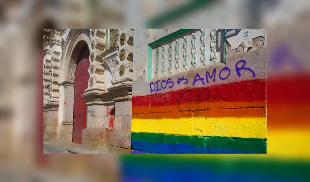 Pintan bandera LGTB en la portada de una de las iglesias más antiguas de América [FOTOS]