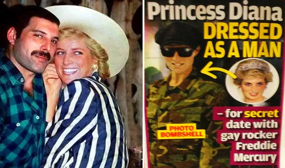 Freddy Mercury y Diana Spencer en una salida memorable. Foto: composición / Globe