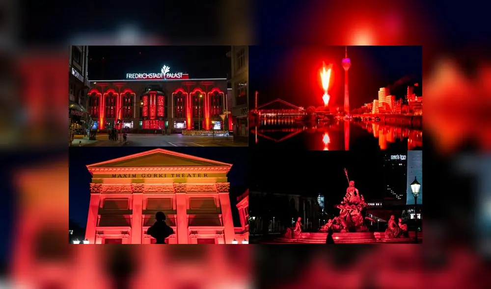 Noche de Luz en Alemania. Fotos: EFE Noche de Luz en Alemania. Fotos: EFE