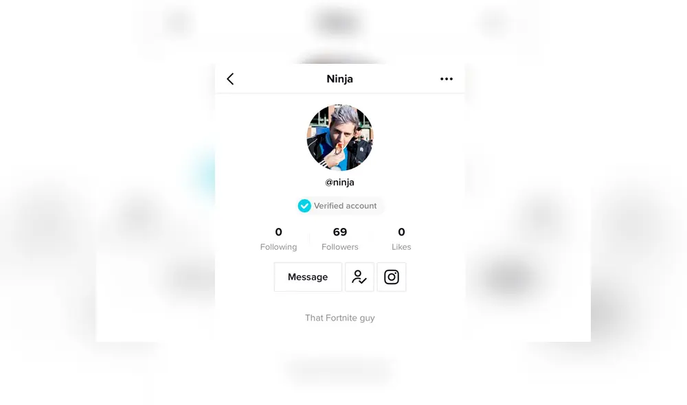 Ninja tenía una cuenta activa de TikTok desde hace algún tiempo.