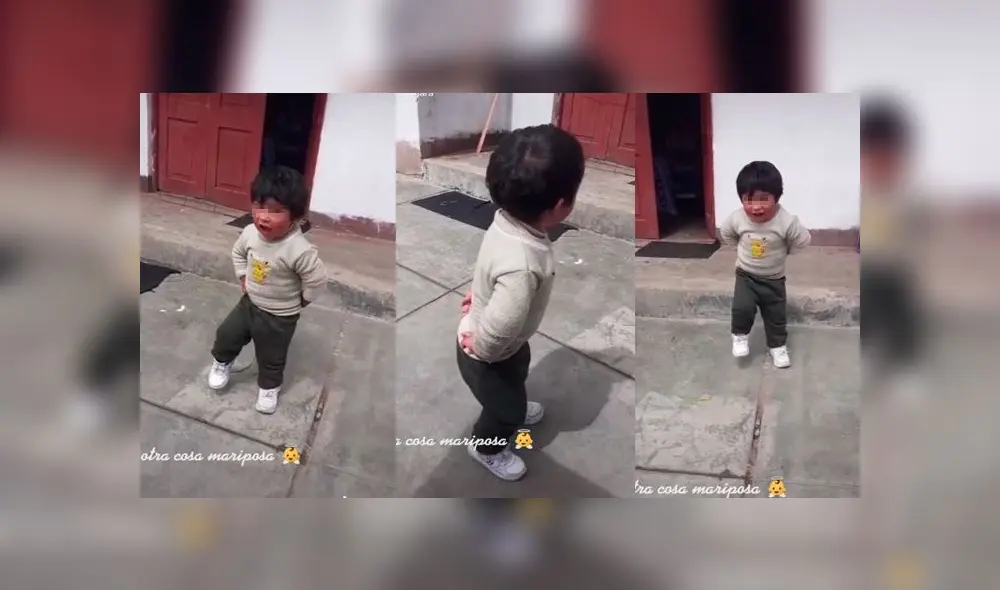 Desliza las para ver el divertido baile que protagonizó este menor al escuchar su huayno favorito. Foto: Captura.
