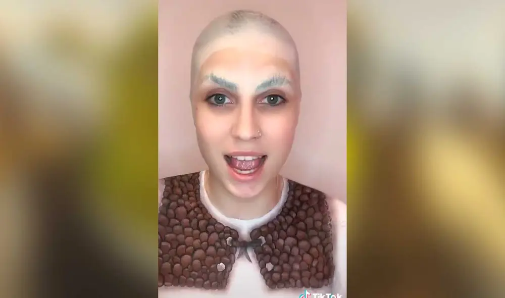 Desliza las imágenes para ver la increíble transformación que tuvo esta joven para ser idéntica al ogro Shrek. Foto: captura de TikTok/Nuria.adraos.makeup