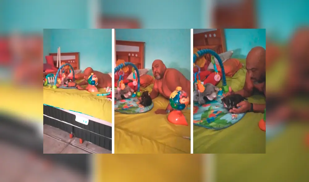 En Facebook, una joven descubrió a su padre en un amoroso momento junto con un cachorro que rescató de la calle. En Facebook, una joven descubrió a su padre en un amoroso momento junto con un cachorro que rescató de la calle.