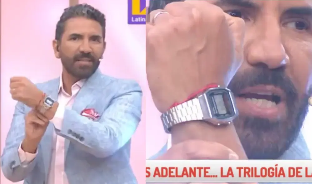 Fernando Díaz orgulloso de lucir un Casio. Foto: composición LR/captura de Latina Fernando Díaz orgulloso de lucir un Casio. Foto: composición LR/captura de Latina