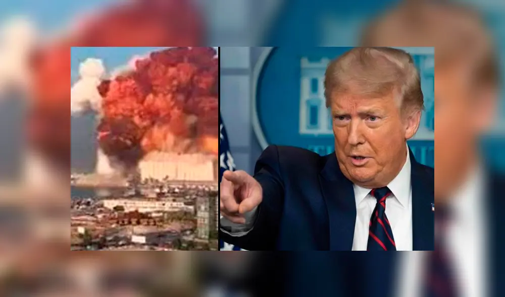 Donald Trump califica como "ataque" explosión en puerto de Beirut. Foto: Composición.