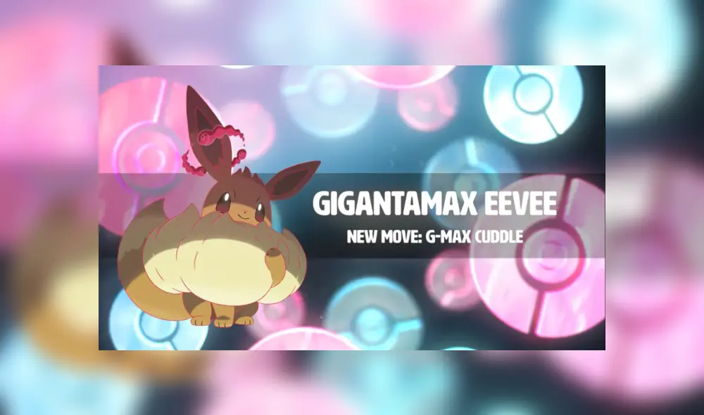 Eevee forma Gigamax en Pokémon Escudo y Espada.
