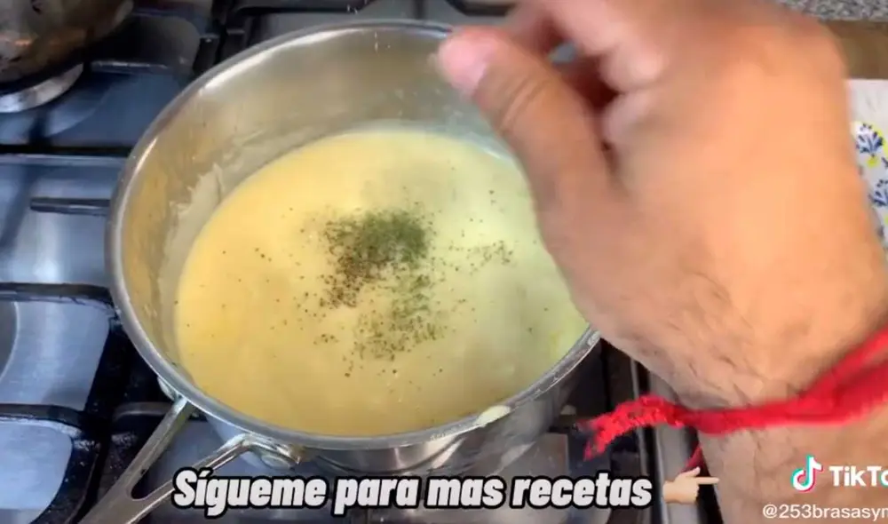 Desliza las imágenes para conocer un poco más sobre la preparación de esta exquisita crema usada en las pastas. Foto: captura de TikTok/253brasasymas