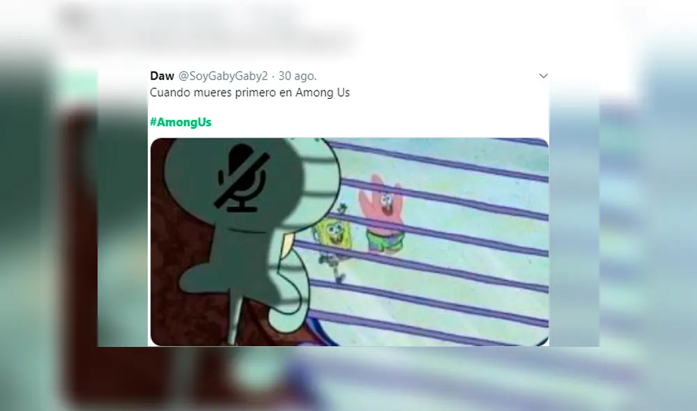 Desliza para ver los mejores memes de Among Us. Imagen: Twitter.