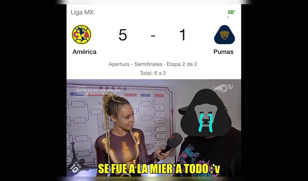 América venció 6-1 a Pumas y los memes no se hicieron esperar por el abultado resultado [FOTOS]