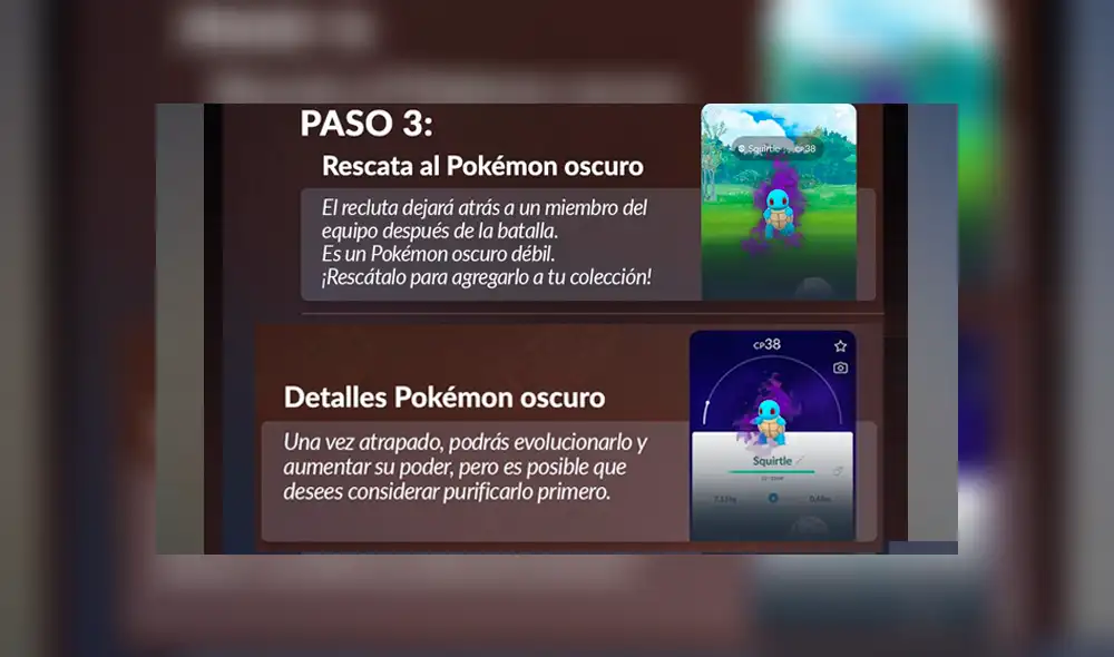 Una vez que derrotemos al recluta del Team Rocket, este dejará un pokémon oscuro que podrás capturarlo.