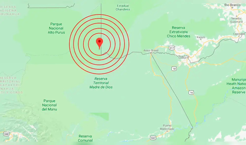 IGP: Fuerte sismo de 7.0 de magnitud sacudió Madre de Dios y Ucayali