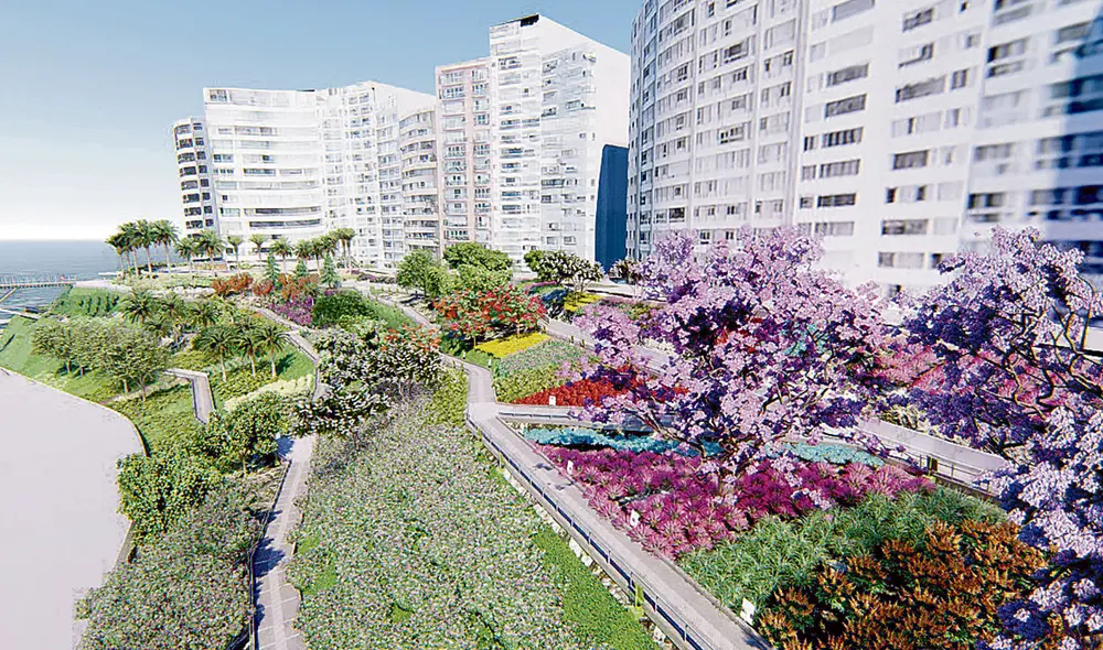 Niveles. El parque está pensado como un gran espacio público, con extensas áreas verdes. Foto: difusión