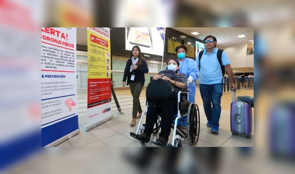 Aumentan control en el aeropuerto Jorge Chávez para evitar que se propague el coronavirus en el Perú. Créditos: Difusión. Aumentan control en el aeropuerto Jorge Chávez para evitar que se propague el coronavirus en el Perú. Créditos: Difusión.