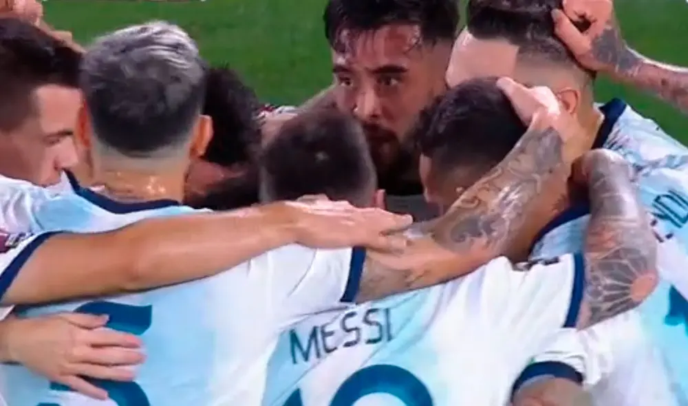 González se alzó por encima de los defensores paraguayos para decretar el empate. Foto: captura Movistar Deportes